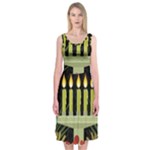 black Happy Kwanzaa  Midi Sleeveless Dress