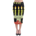 black Happy Kwanzaa  Midi Pencil Skirt