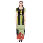 black Happy Kwanzaa  Short Sleeve Maxi Dress