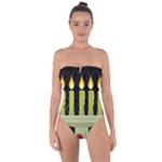 black Happy Kwanzaa  Tie Back One Piece Swimsuit