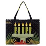 black Happy Kwanzaa  Zipper Medium Tote Bag