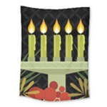 black Happy Kwanzaa  Medium Tapestry