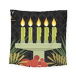 black Happy Kwanzaa  Square Tapestry (Small)