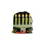 black Happy Kwanzaa  Drawstring Pouch (Small)