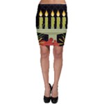 black Happy Kwanzaa  Bodycon Skirt