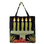 black Happy Kwanzaa  Grocery Tote Bag