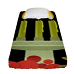 black Happy Kwanzaa  Fitted Sheet (Single Size)