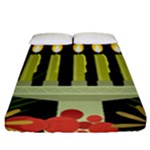 black Happy Kwanzaa  Fitted Sheet (California King Size)