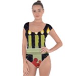 black Happy Kwanzaa  Short Sleeve Leotard 