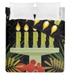 black Happy Kwanzaa  Duvet Cover Double Side (Queen Size)