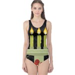 black Happy Kwanzaa  One Piece Swimsuit