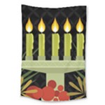 black Happy Kwanzaa  Large Tapestry