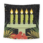 black Happy Kwanzaa  Square Tapestry (Large)