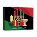 diagonal stripe Happy Kwanzaa Deluxe Canvas 16  x 12  (Stretched) 