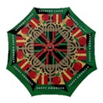 diagonal stripe Happy Kwanzaa Golf Umbrella