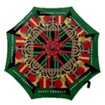 diagonal stripe Happy Kwanzaa Hook Handle Umbrella (Medium)