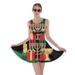 diagonal stripe Happy Kwanzaa Skater Dress