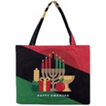 diagonal stripe Happy Kwanzaa Mini Tote Bag