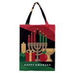 diagonal stripe Happy Kwanzaa Classic Tote Bag