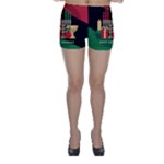 diagonal stripe Happy Kwanzaa Skinny Shorts