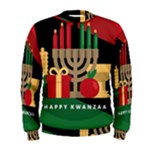 diagonal stripe Happy Kwanzaa Men s Sweatshirt