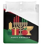 diagonal stripe Happy Kwanzaa Duvet Cover (Queen Size)