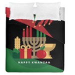 diagonal stripe Happy Kwanzaa Duvet Cover Double Side (Queen Size)