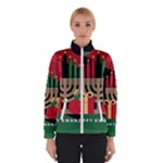 diagonal stripe Happy Kwanzaa Winter Jacket