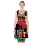 diagonal stripe Happy Kwanzaa Racerback Midi Dress