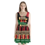 diagonal stripe Happy Kwanzaa Split Back Mini Dress 