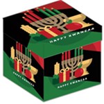 diagonal stripe Happy Kwanzaa Storage Stool 12 