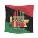 diagonal stripe Happy Kwanzaa Square Tapestry (Small)