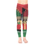 diagonal stripe Happy Kwanzaa Kids  Legging