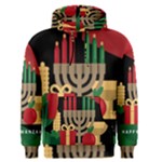 diagonal stripe Happy Kwanzaa Men s Pullover Hoodie