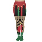 diagonal stripe Happy Kwanzaa Tights