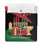 diagonal stripe Happy Kwanzaa Duvet Cover Double Side (Full/ Double Size)