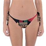 diagonal stripe Happy Kwanzaa Reversible Bikini Bottom