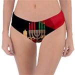 diagonal stripe Happy Kwanzaa Reversible Classic Bikini Bottoms