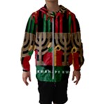 diagonal stripe Happy Kwanzaa Hooded Wind Breaker (Kids)