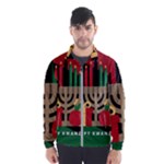 diagonal stripe Happy Kwanzaa Wind Breaker (Men)