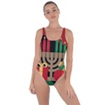 diagonal stripe Happy Kwanzaa Bring Sexy Back Swimsuit