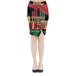 diagonal stripe Happy Kwanzaa Midi Wrap Pencil Skirt