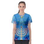 Hanukkah Menorah Women s Sport Mesh Tee