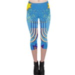 Hanukkah Menorah Capri Leggings 