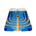 Hanukkah Menorah Fitted Sheet (Full/ Double Size)