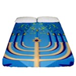 Hanukkah Menorah Fitted Sheet (King Size)