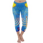 Hanukkah Menorah Capri Winter Leggings 