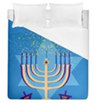 Hanukkah Menorah Duvet Cover (Queen Size)