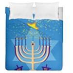 Hanukkah Menorah Duvet Cover Double Side (Queen Size)