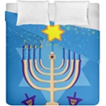 Hanukkah Menorah Duvet Cover Double Side (King Size)